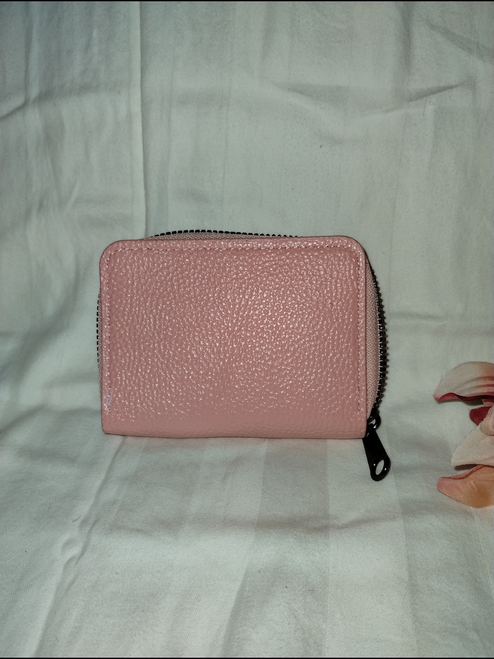 Amazon Pink Pebbled Zip Wallet